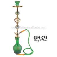 Tall And Large Luxury Hookah Beautiful Large Glass Bottle Zinc Metal Stem Shisha Hookah